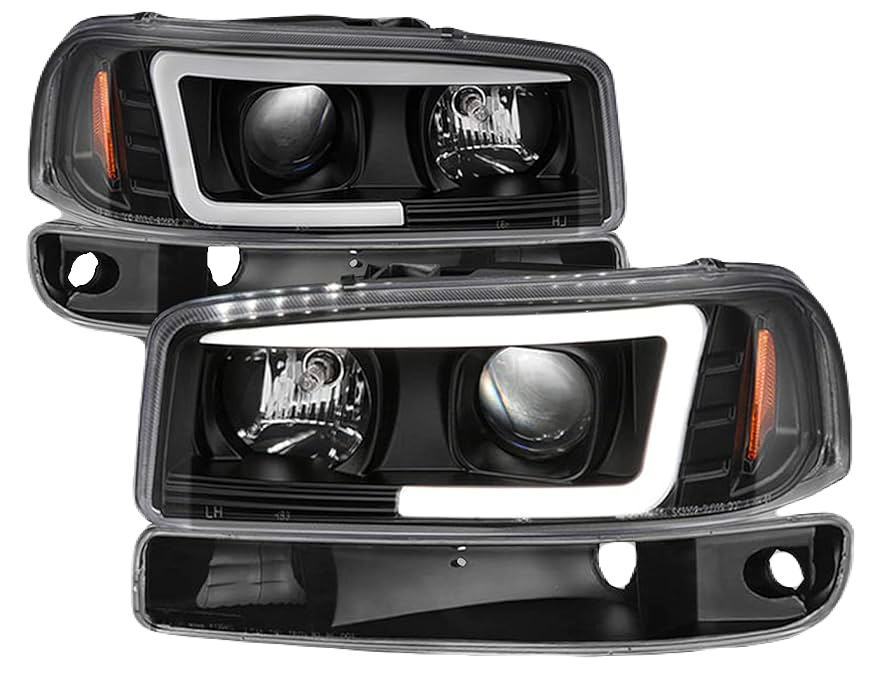 Paint Matched 99-07 Sierra Projector LED Tube Headlights